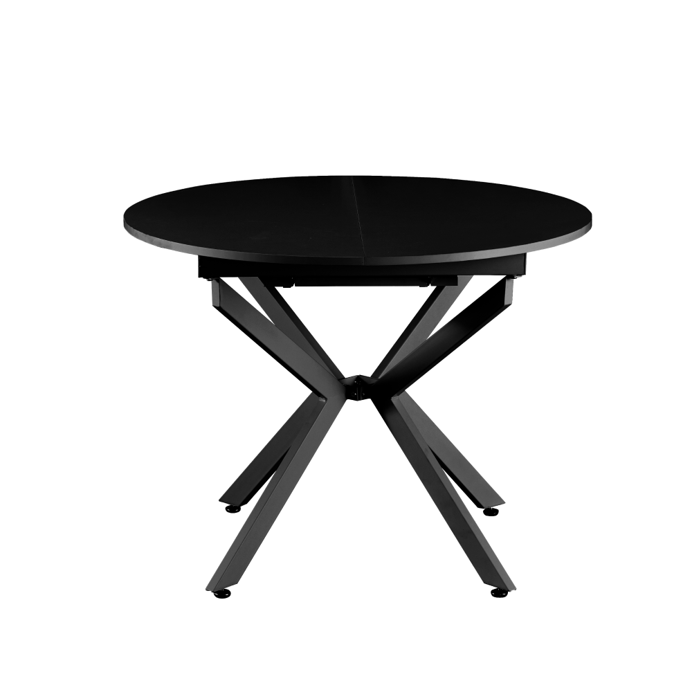 Jedálenský rozkladací stôl, čierna, 100x100-140x75 cm, ABERO TYP 1