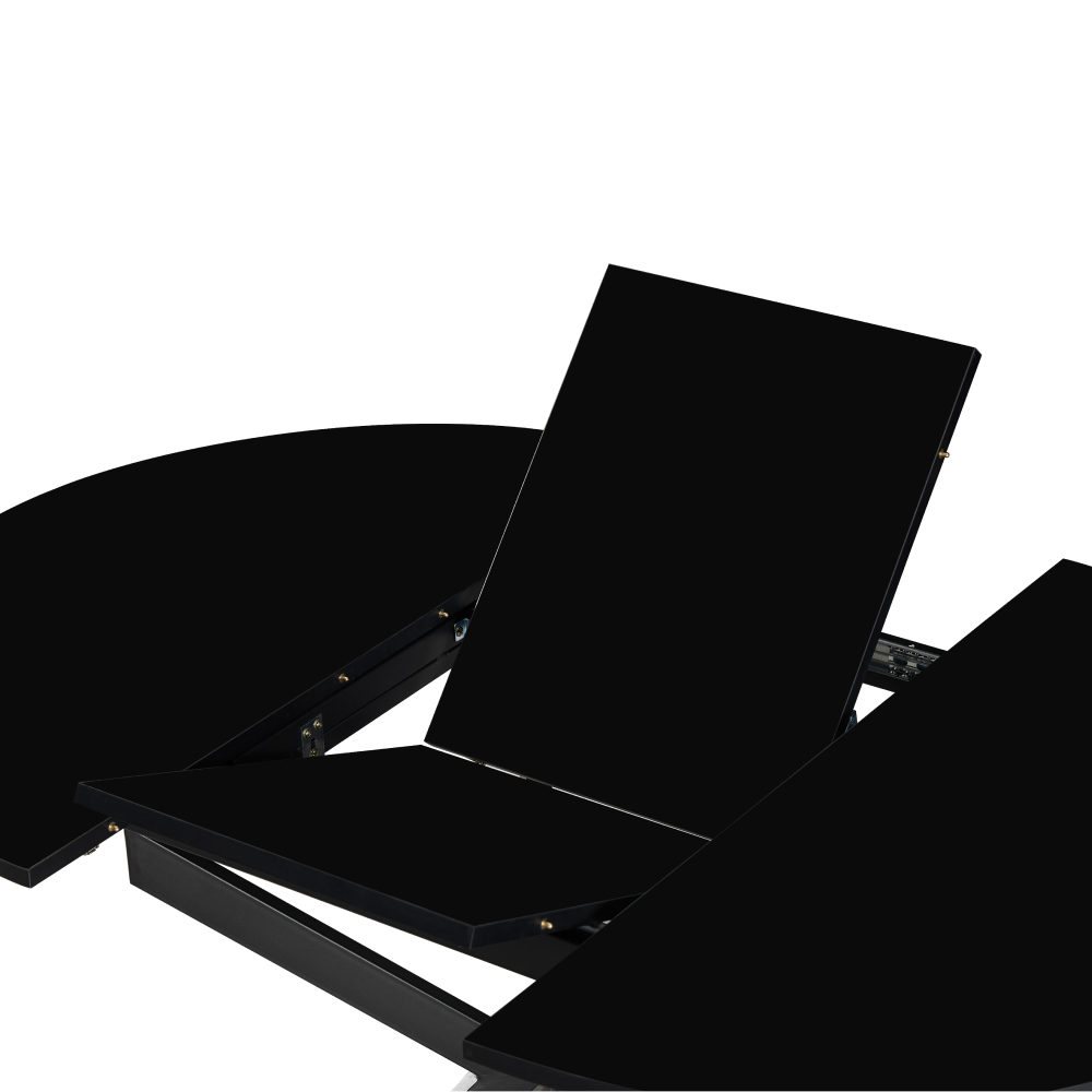 Jedálenský rozkladací stôl, čierna, 100x100-140x75 cm, ABERO TYP 1