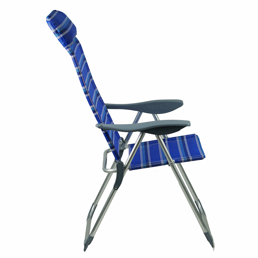 Állítható kerti szék, kék/szürke, AVELAR