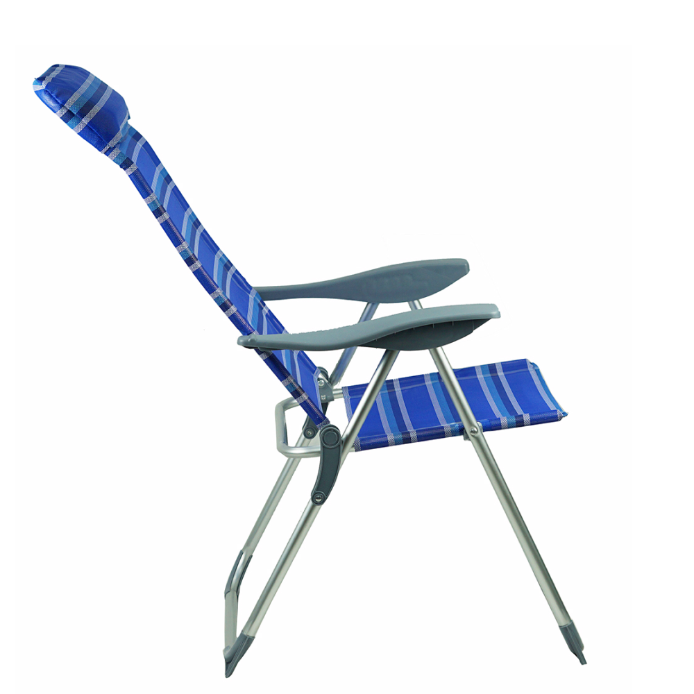 Állítható kerti szék, kék/szürke, AVELAR