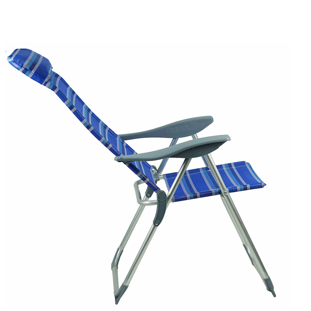 Állítható kerti szék, kék/szürke, AVELAR