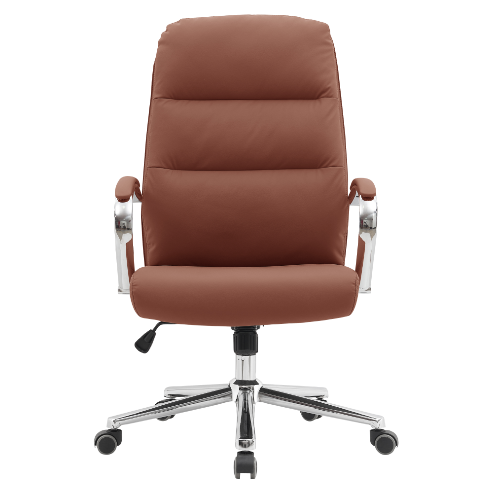 Kancelárske kreslo, hnedá camel/chróm, ADMON