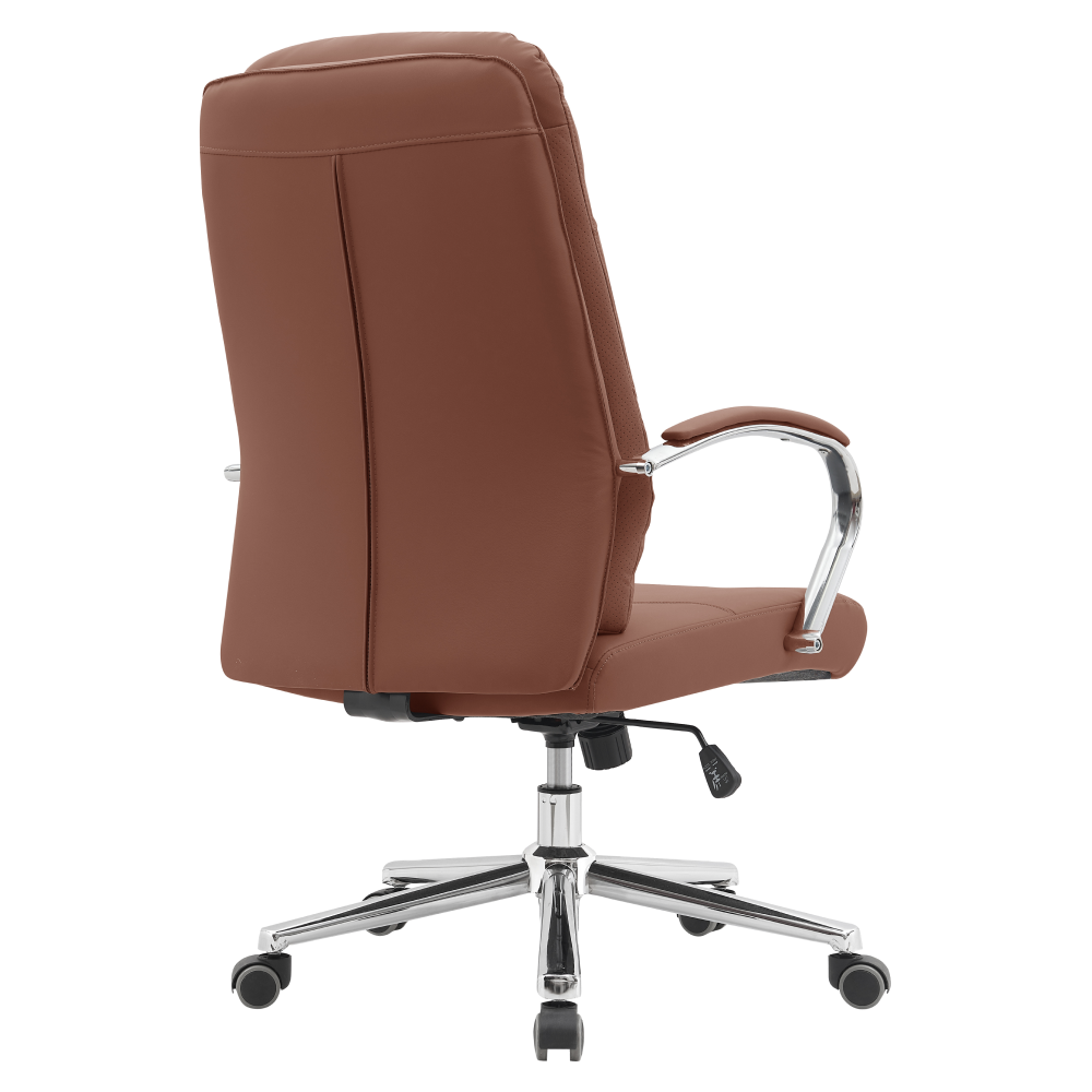 Kancelárske kreslo, hnedá camel/chróm, ADMON