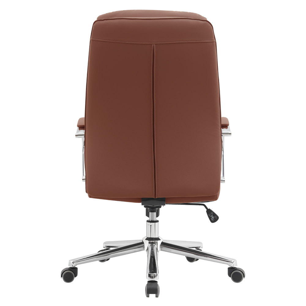 Kancelárske kreslo, hnedá camel/chróm, ADMON
