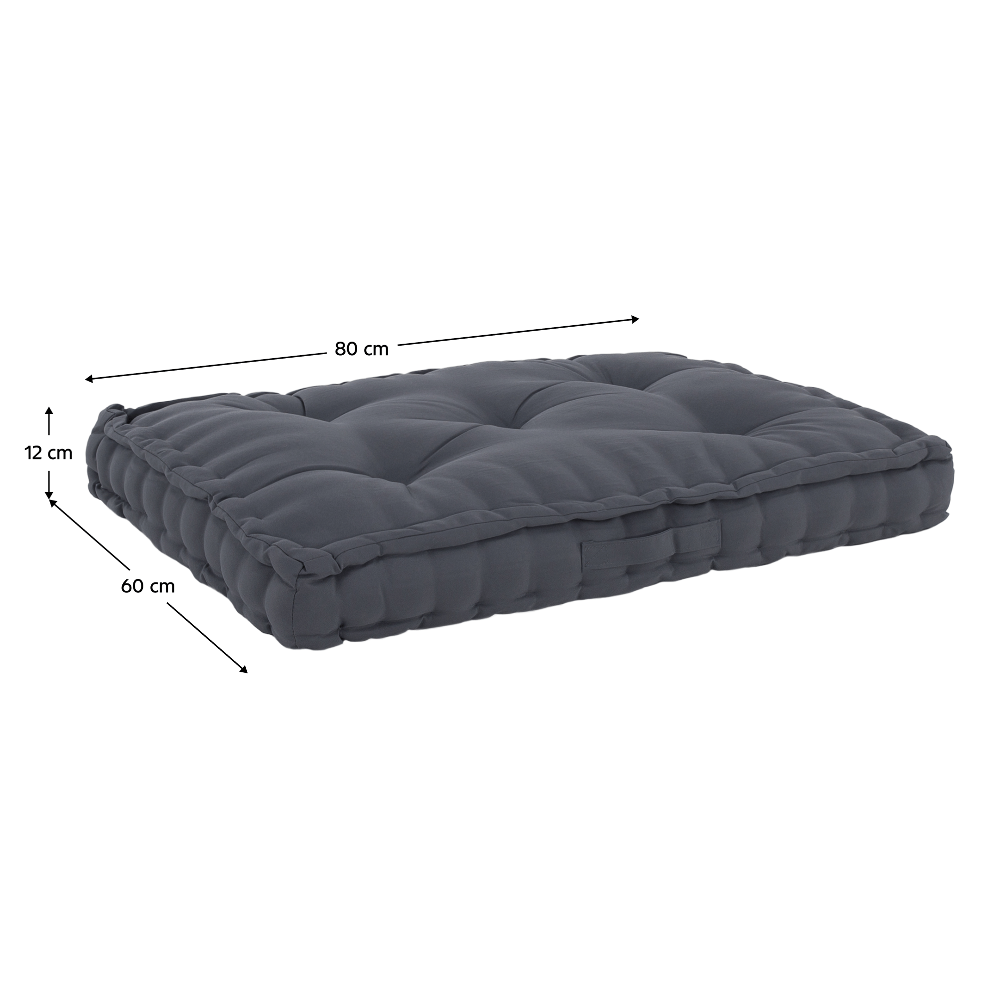 Vankúš na paletové sedenie, tmavosivá, LEGNO