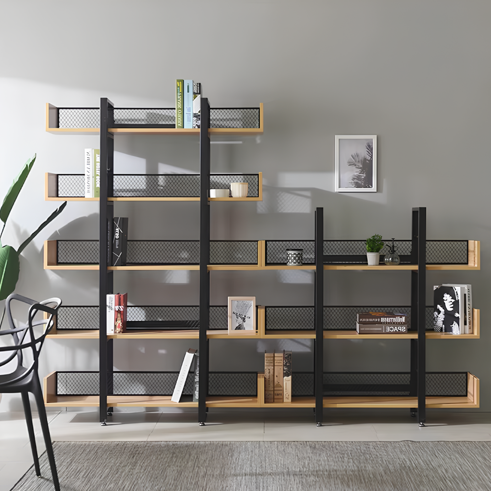 5 polcos polcállvány, tölgy/fekete, KILIS NEW TYP 2 5 polcos polcállvány, tölgy/fekete, KILIS NEW TYP 2