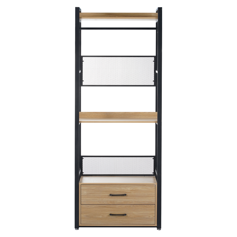 Regál so zásuvkami, dub/čierna, KILOS NEW TYP 1