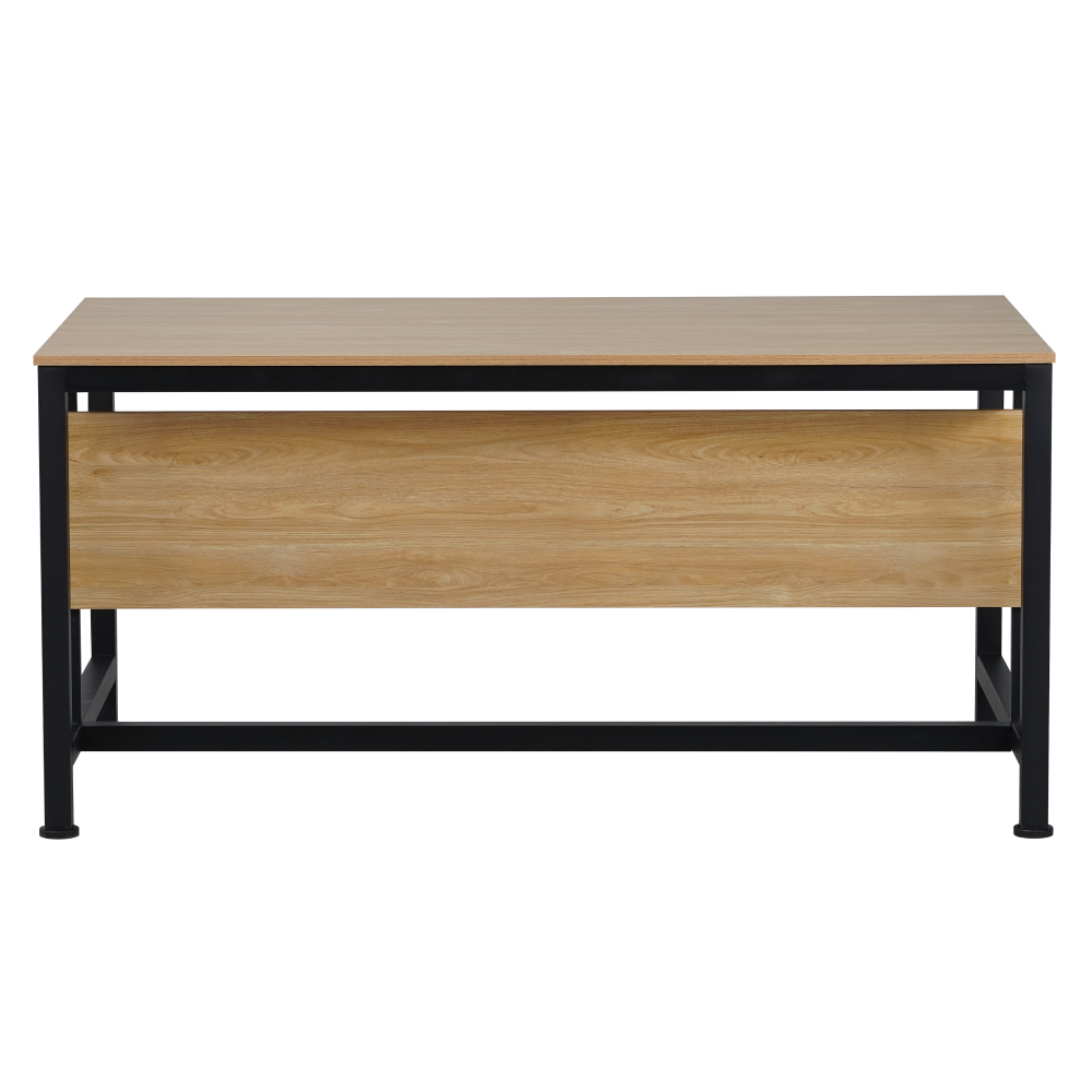 Písací stôl, dub/čierna, 150x80 cm, KILIS NEW