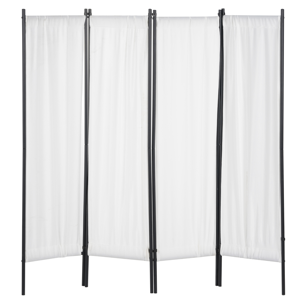 Paraván, bílá/černá, KARIS