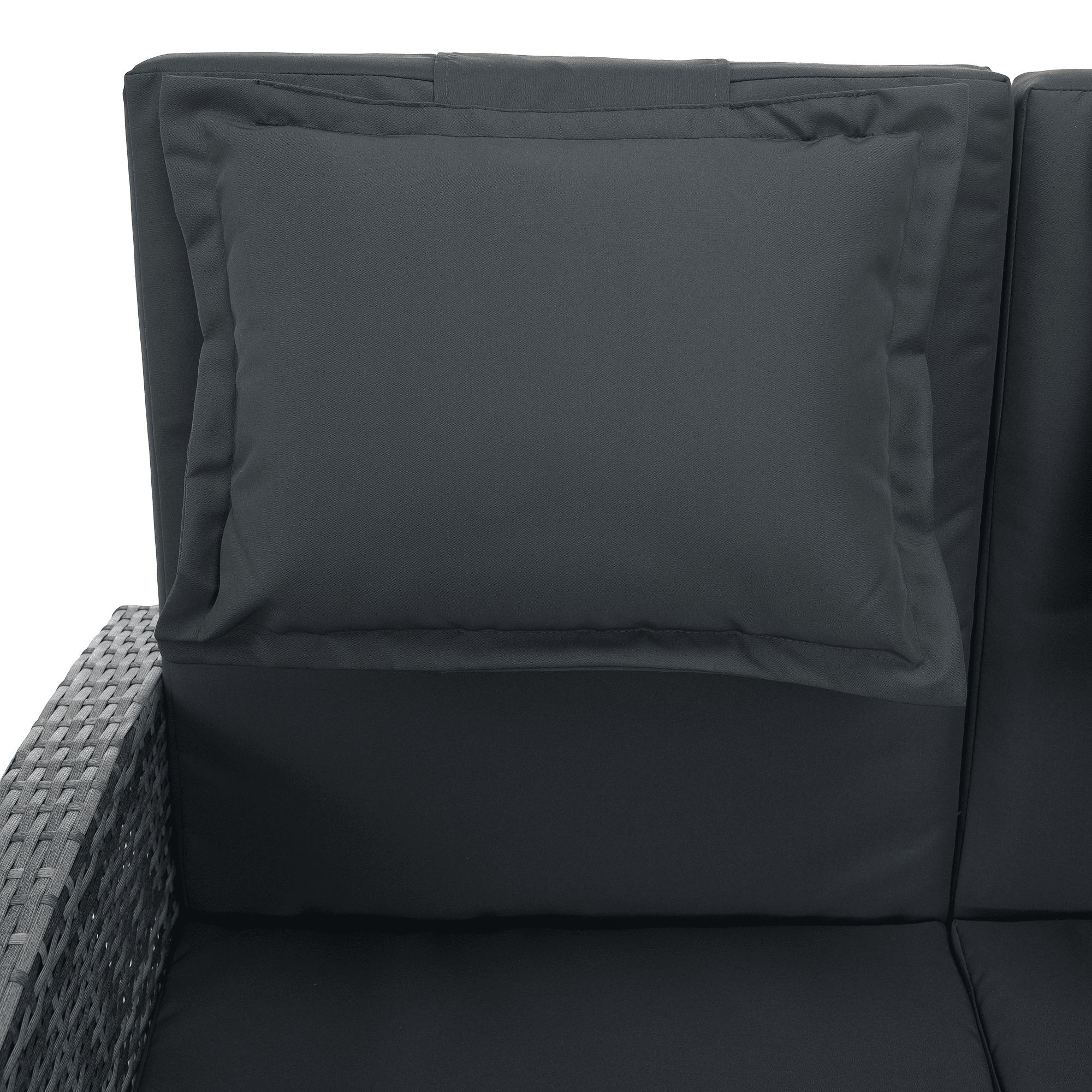 Kerti rattan heverő, szürke/természetes, MALORY