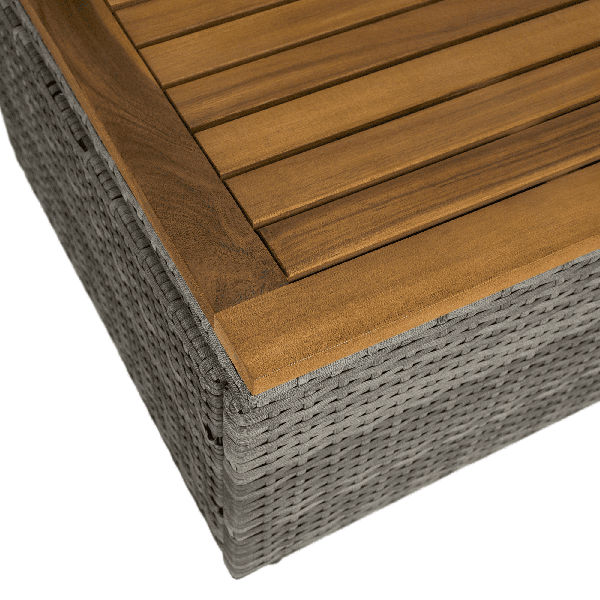 Kerti rattan heverő, szürke/természetes, MALORY