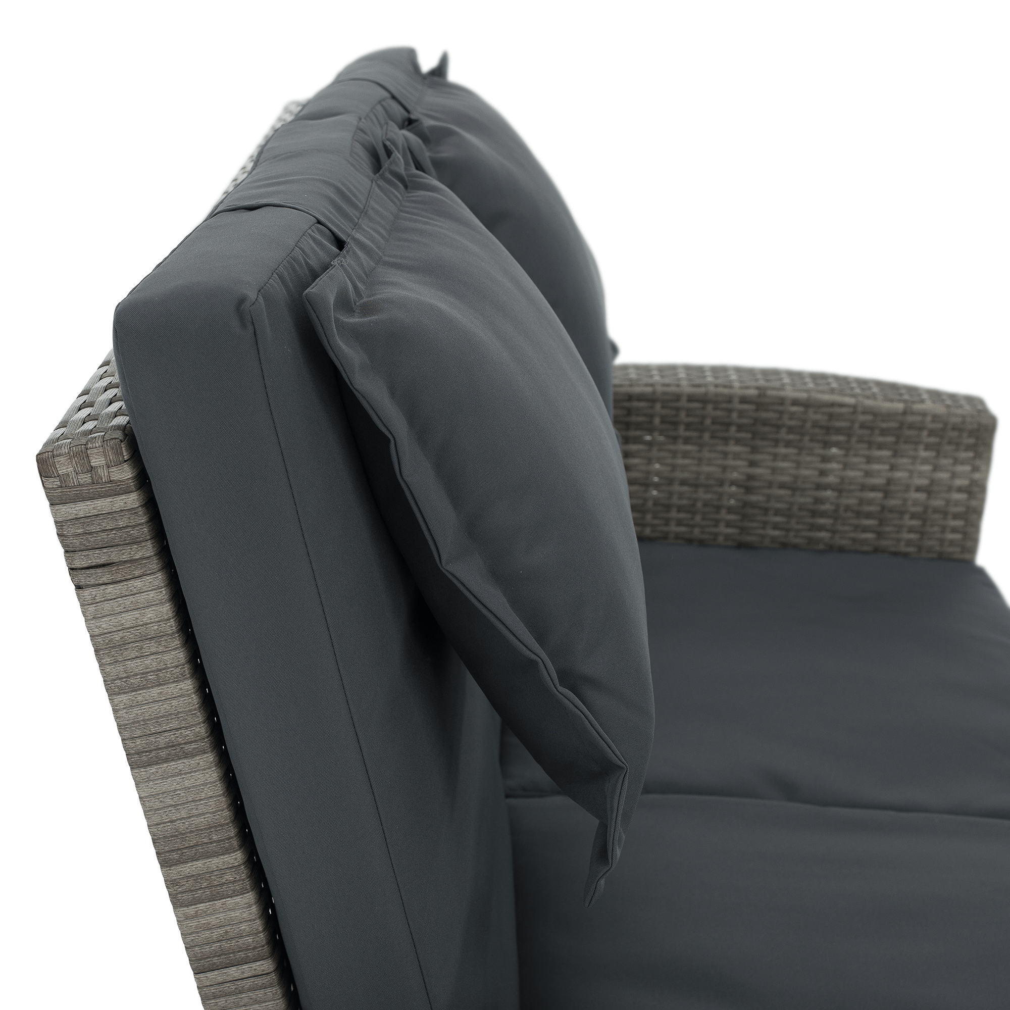 Kerti rattan heverő, szürke/természetes, MALORY