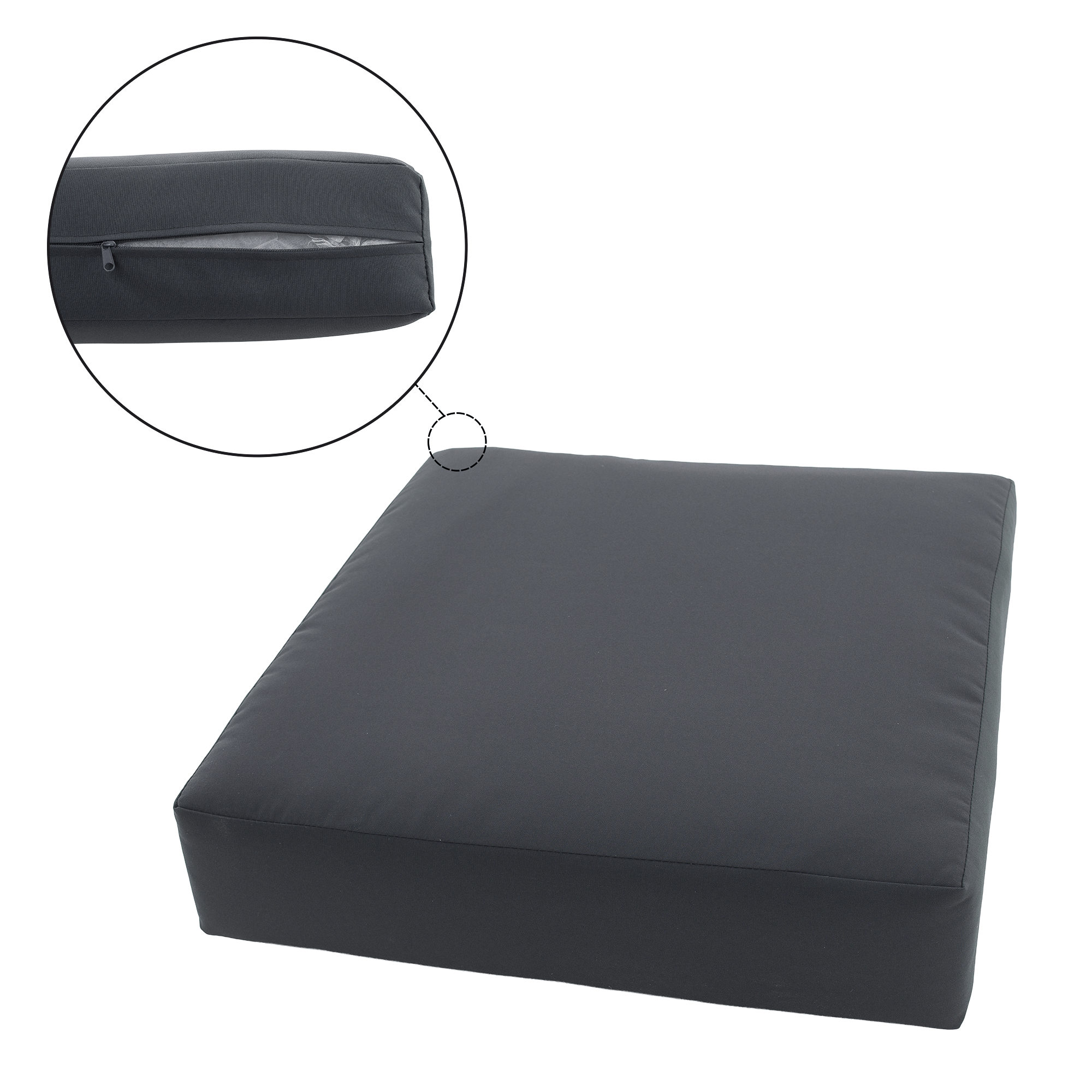 Kerti rattan heverő, szürke/természetes, MALORY