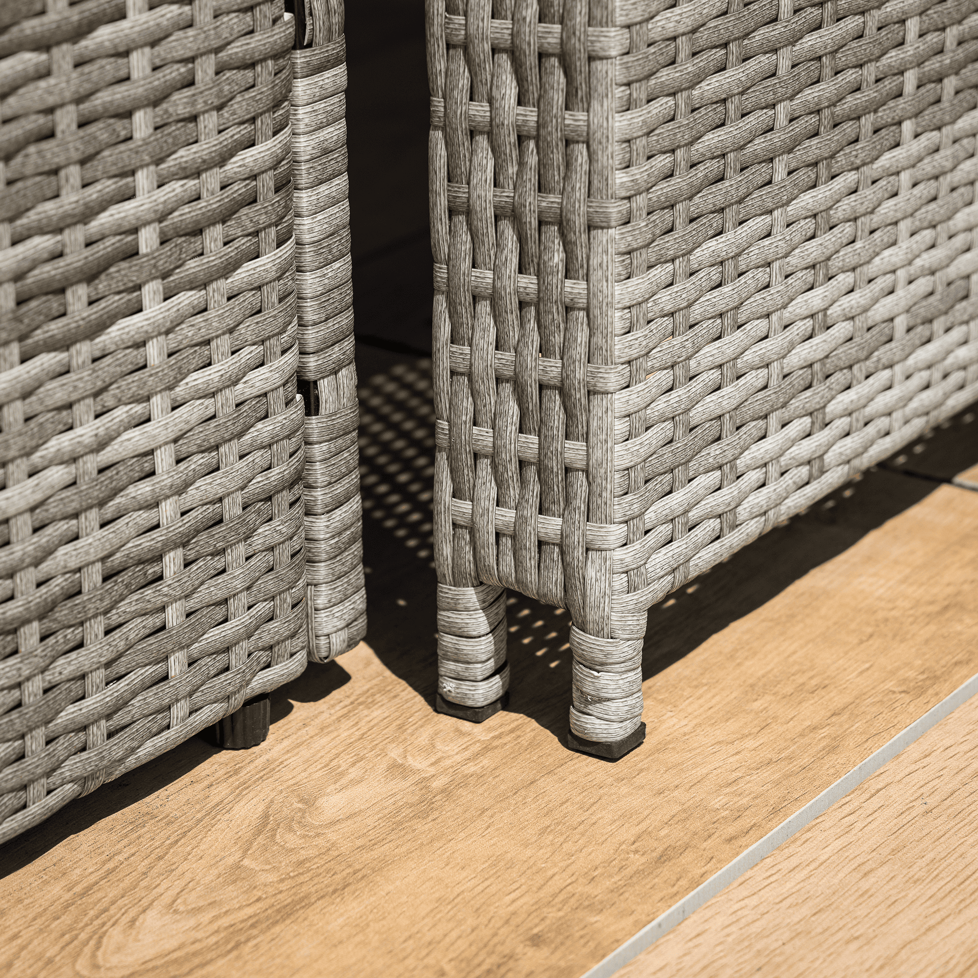 Kerti rattan heverő, szürke/természetes, MALORY