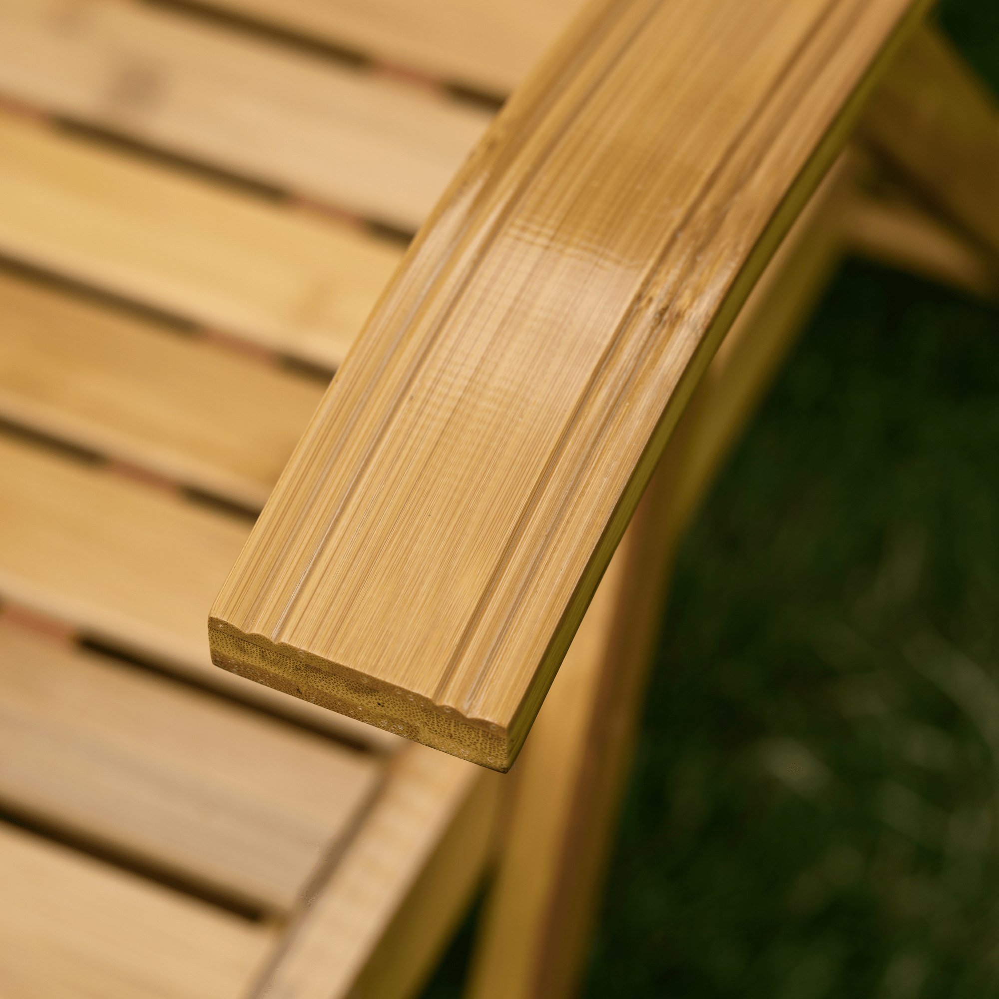 Kerti állítható szék, természetes, bambusz, URSEL