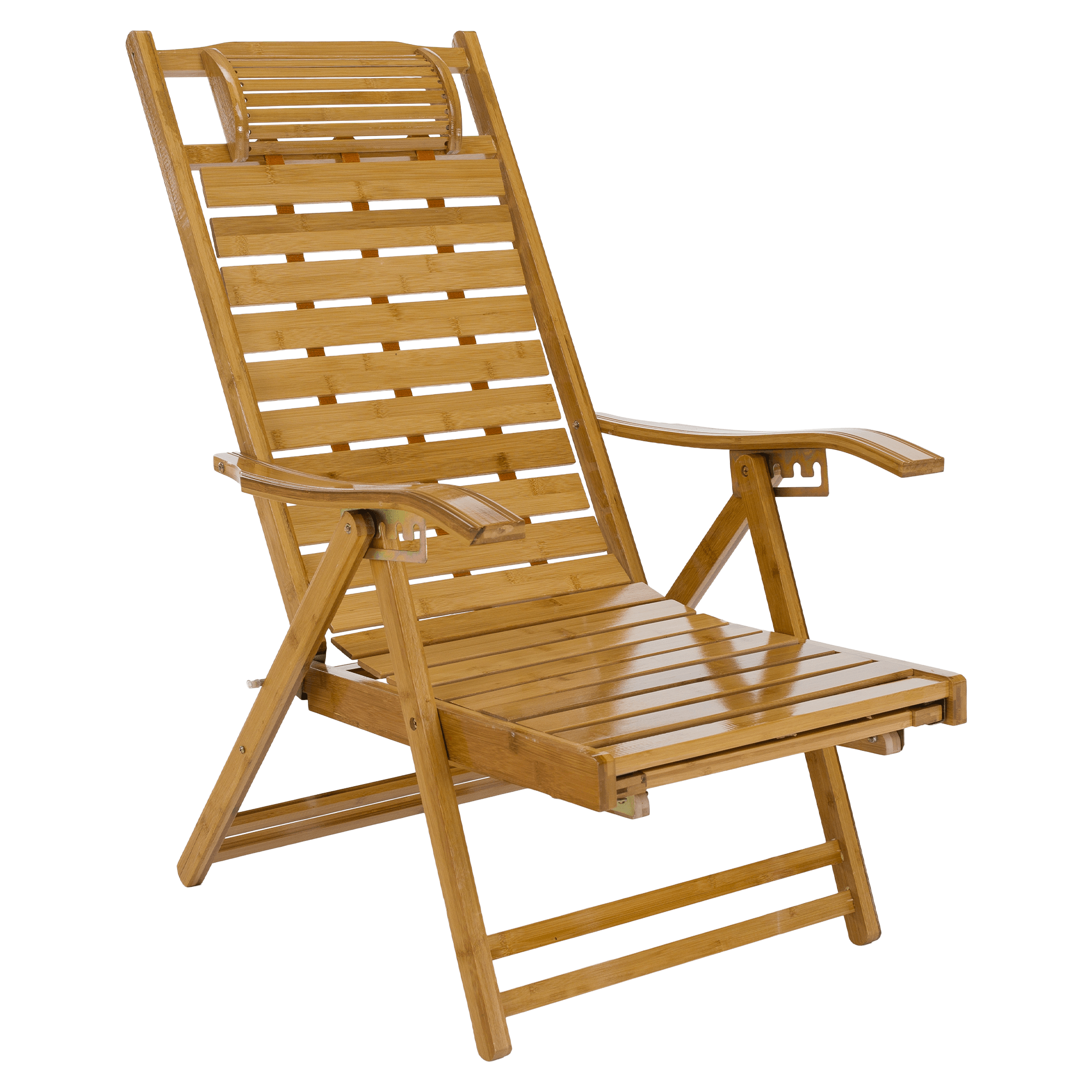 Kerti állítható szék, természetes, bambusz, URSEL