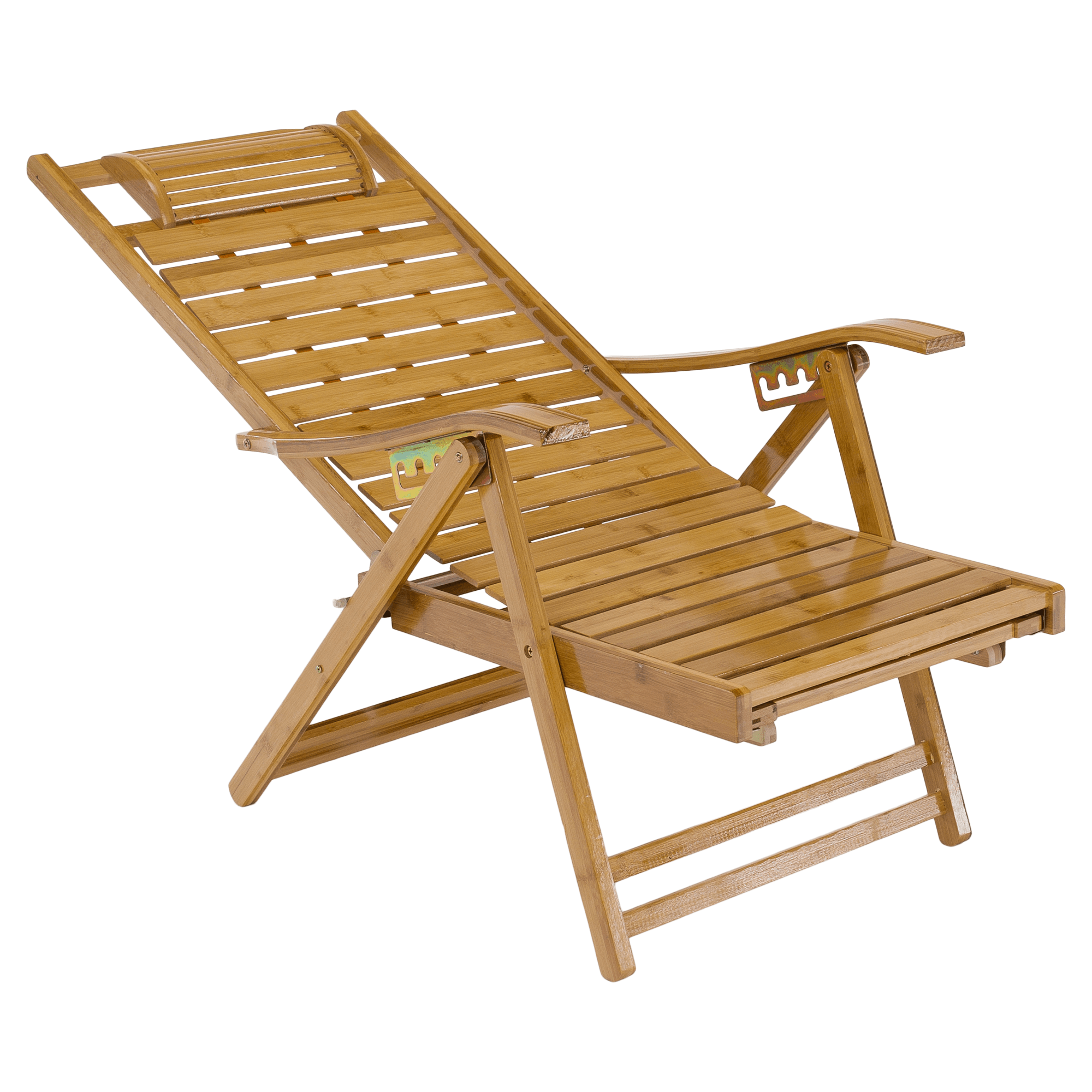 Kerti állítható szék, természetes, bambusz, URSEL