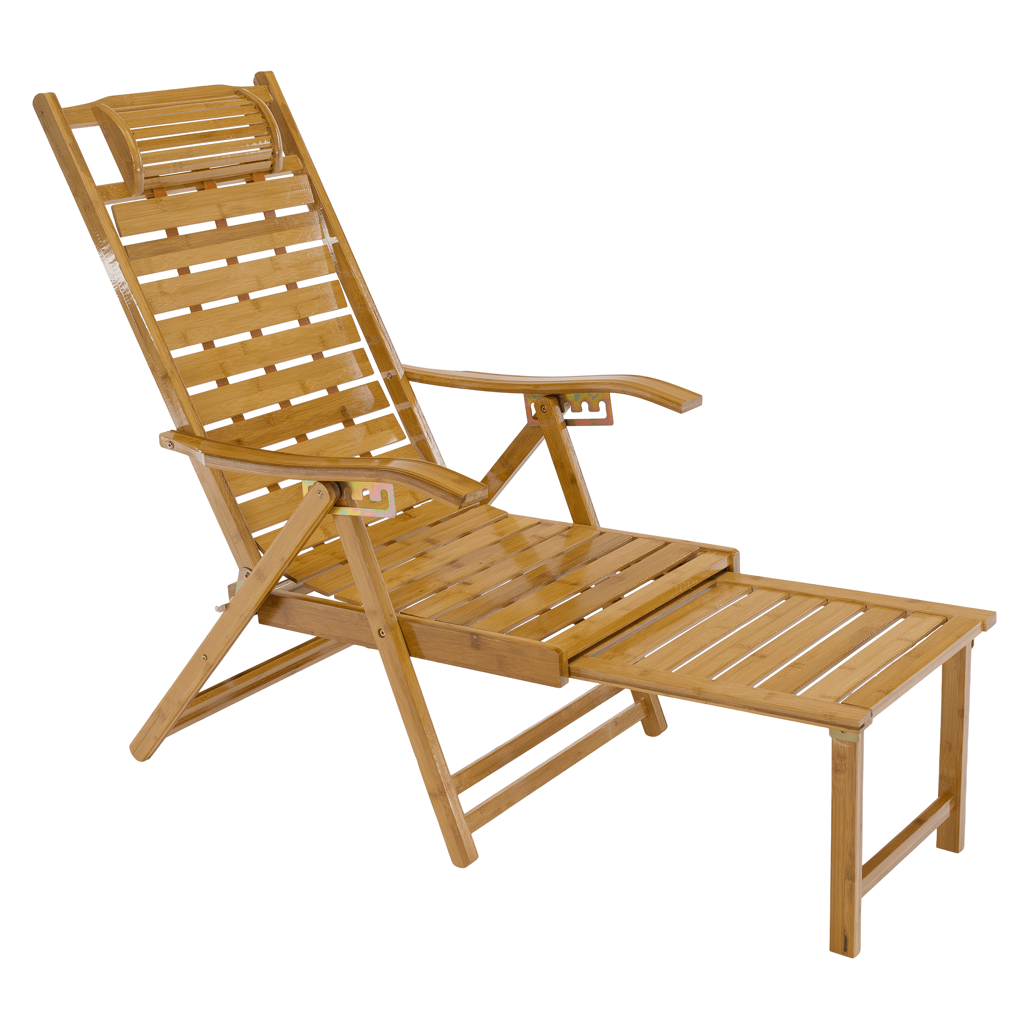 Kerti állítható szék, természetes, bambusz, URSEL