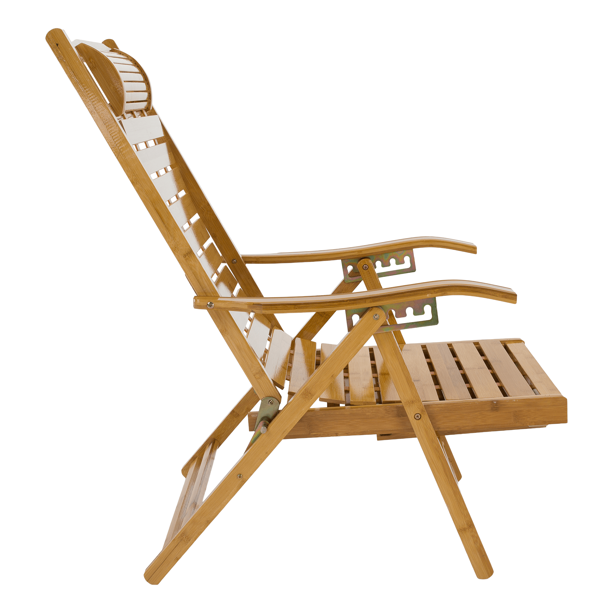 Kerti állítható szék, természetes, bambusz, URSEL