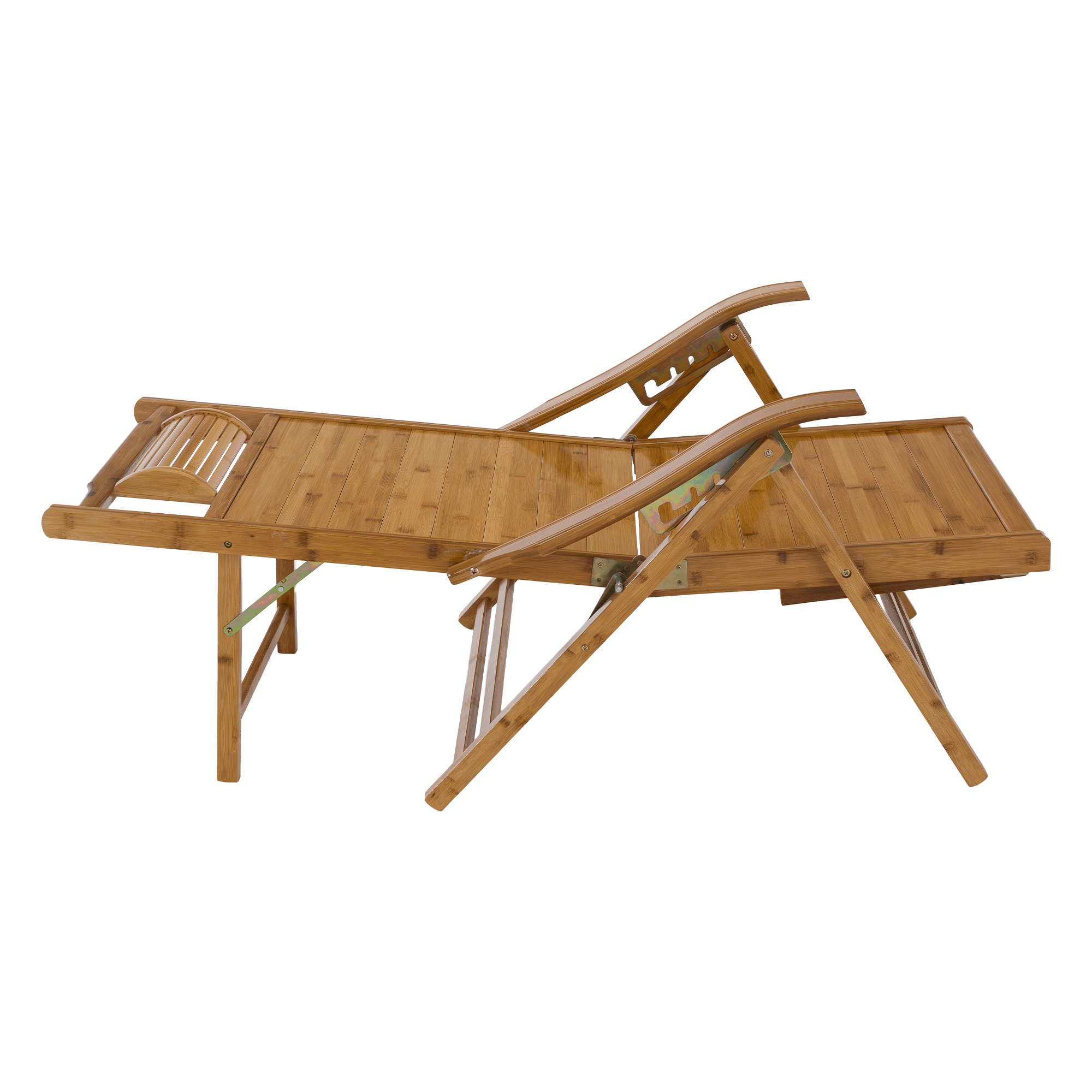 Kerti állítható szék, természetes, bambusz, VARDON