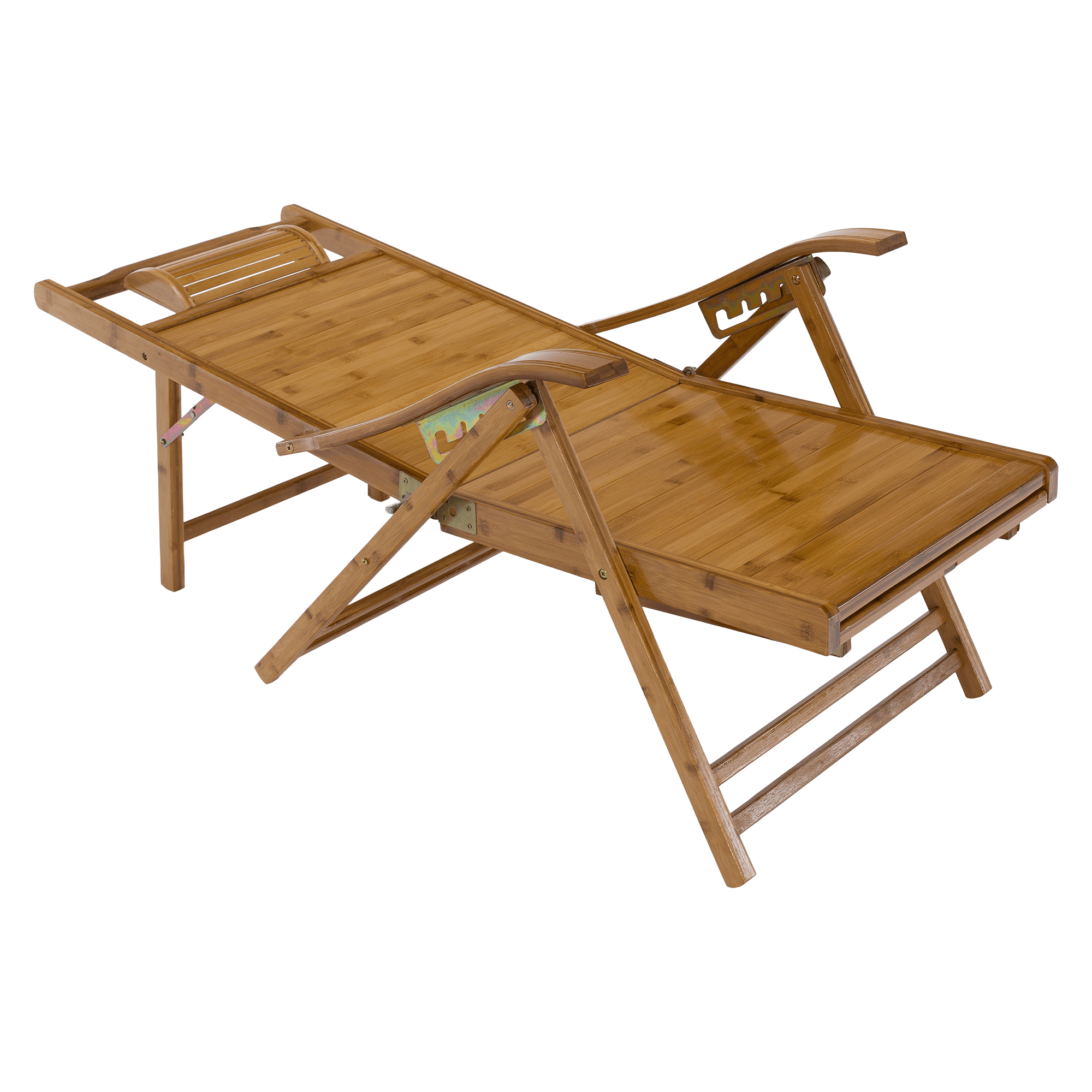 Kerti állítható szék, természetes, bambusz, VARDON