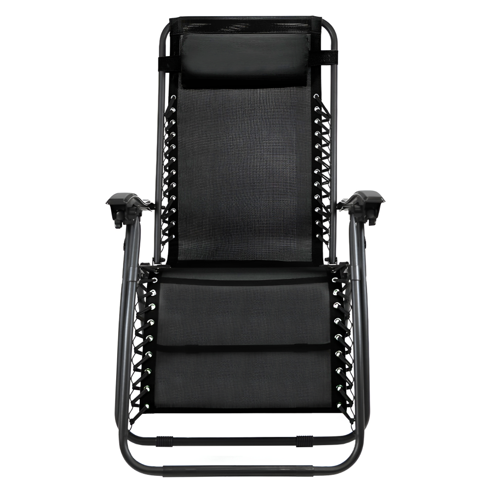 Kerti állítható szék, fekete, GERALD NEW