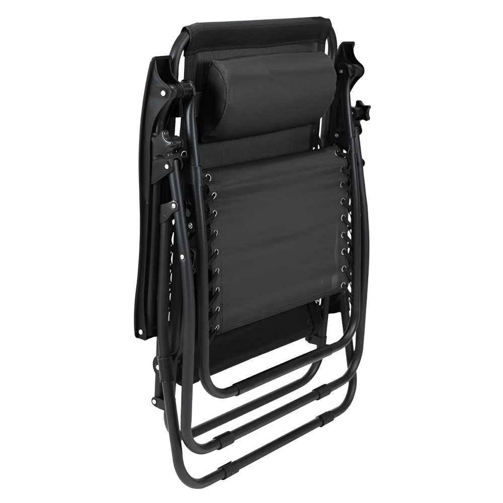 Kerti állítható szék, fekete, GERALD NEW