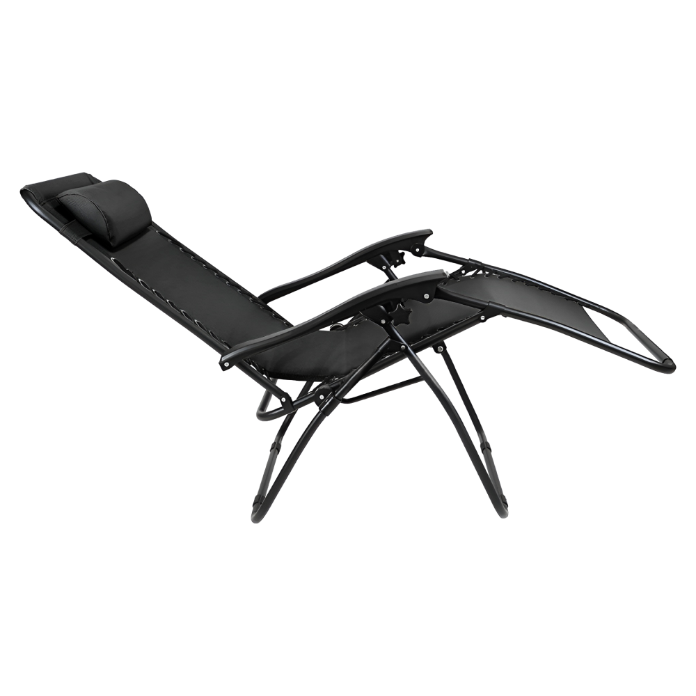 Kerti állítható szék, fekete, GERALD NEW