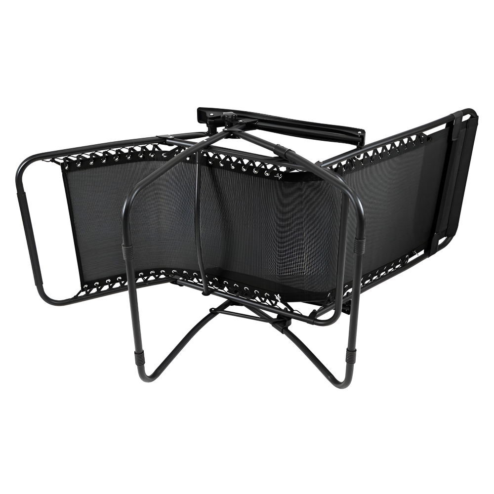 Kerti állítható szék, fekete, GERALD NEW