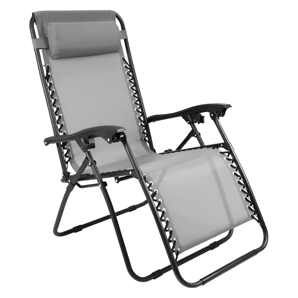 Kerti állítható szék, világosszürke, GERALD NEW