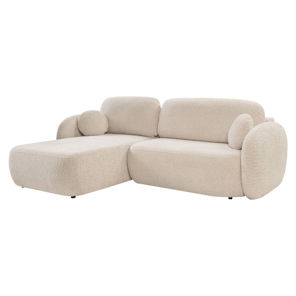 Sedací souprava, béžová, levá, LIO ROH