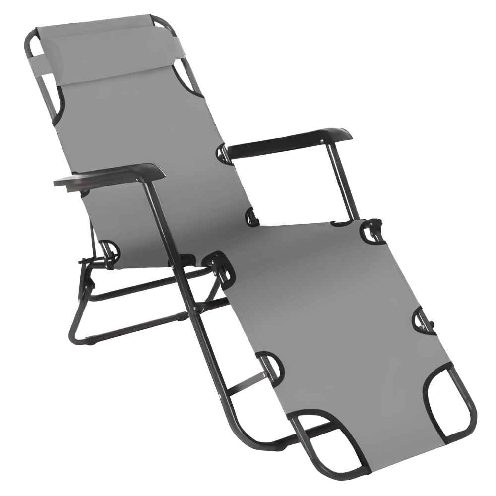 Kerti állítható szék, szürke, REGED