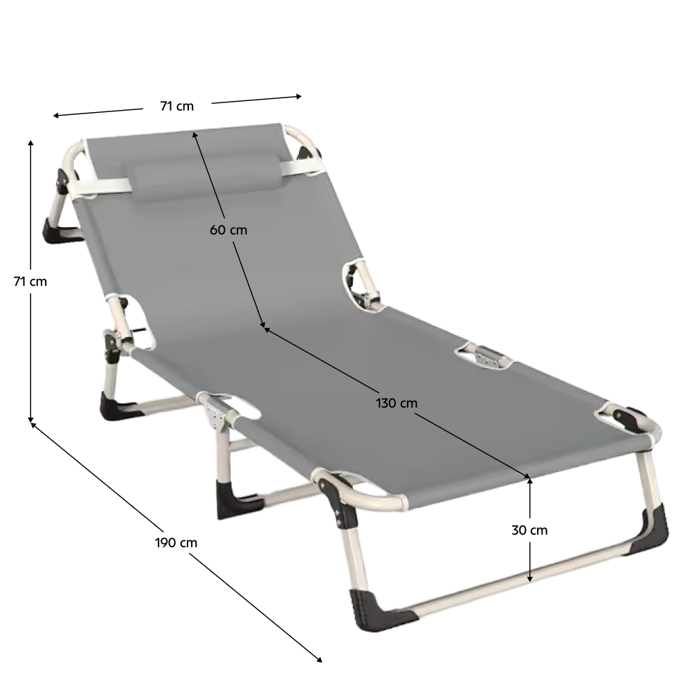 Kerti nyugágy, szürke/bézs, BOVRY Kerti nyugágy, szürke/bézs, BOVRY