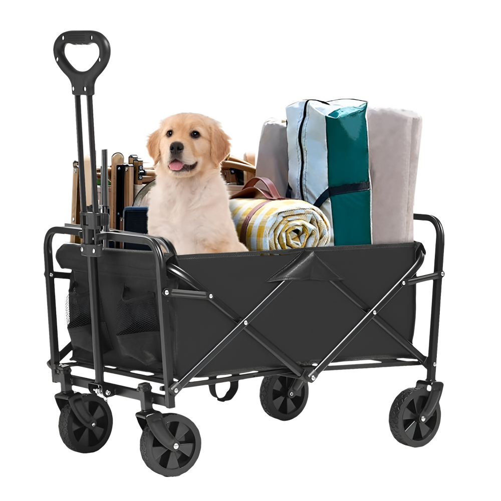 Kerti kocsi, összecsukható, fekete, KARIL Kerti kocsi, összecsukható, fekete, KARIL