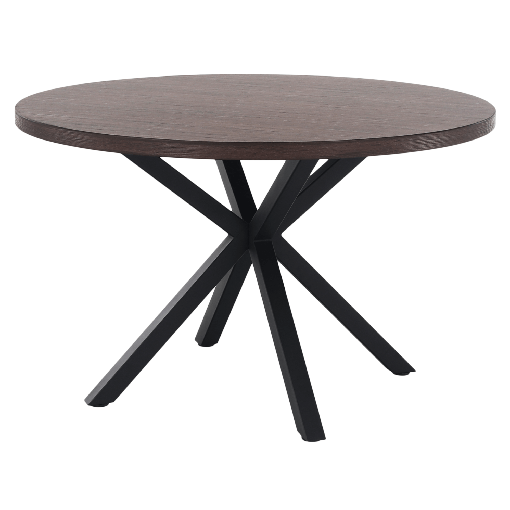 Jídelní stůl, tmavý dub/černá, průměr 120 cm, MEDOR P8, poškozené zboží