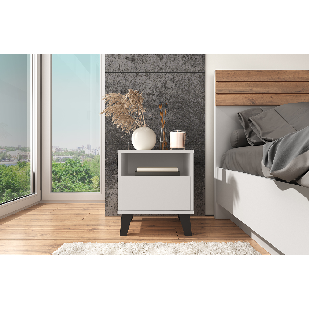 Éjjeliszekrény, cashmere, BOGAN NEW 1S Éjjeliszekrény, cashmere, BOGAN NEW 1S