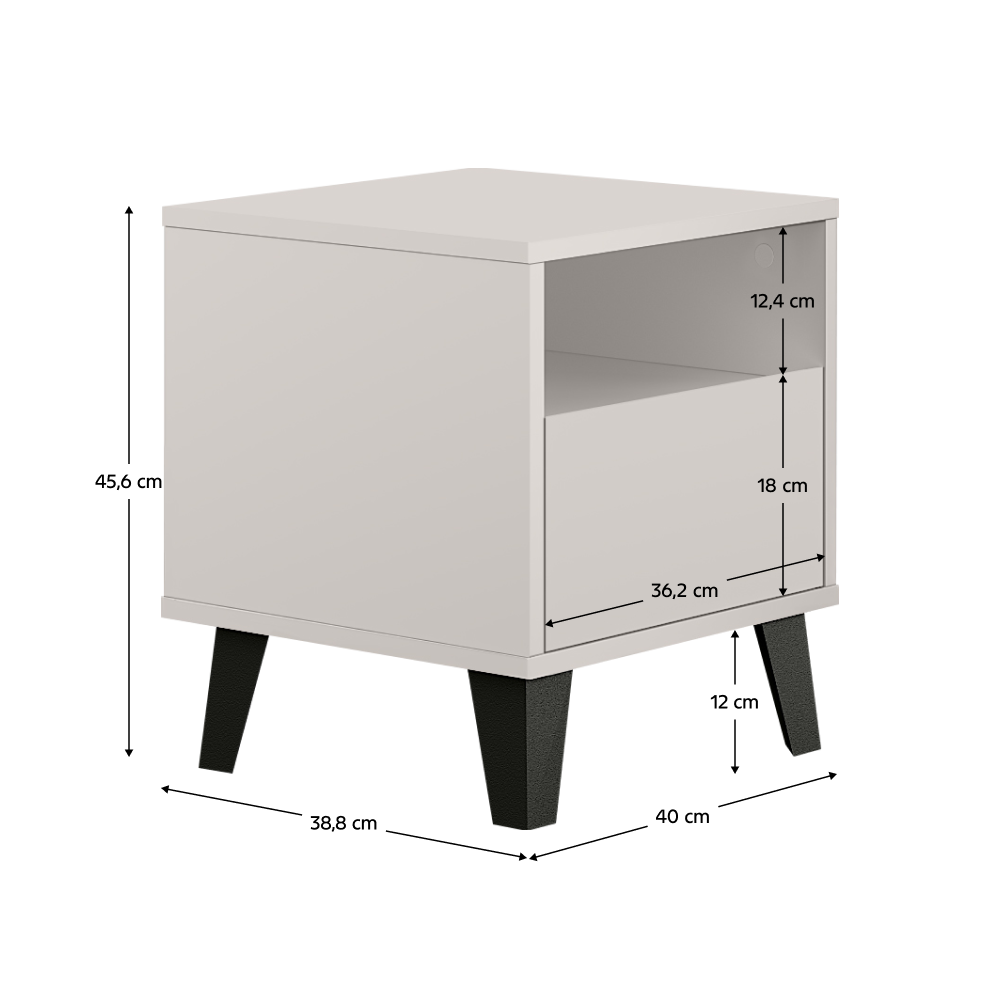 Éjjeliszekrény, cashmere, BOGAN NEW 1S Éjjeliszekrény, cashmere, BOGAN NEW 1S