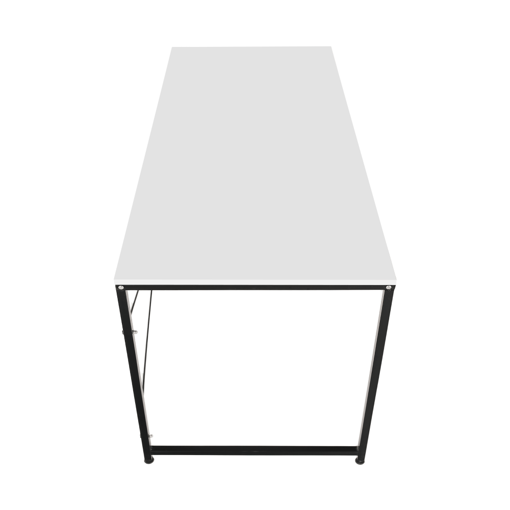 Íróasztal, fehér/fekete, 120x60 cm, MELLORA