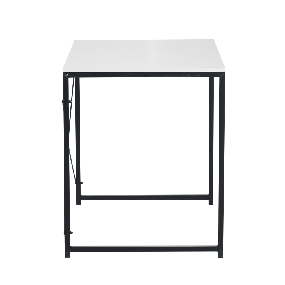 Íróasztal, fehér/fekete, 90x60 cm, MELLORA