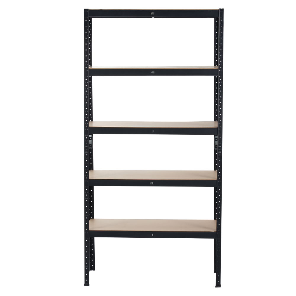 Regál, dub/čierna, RADMAN