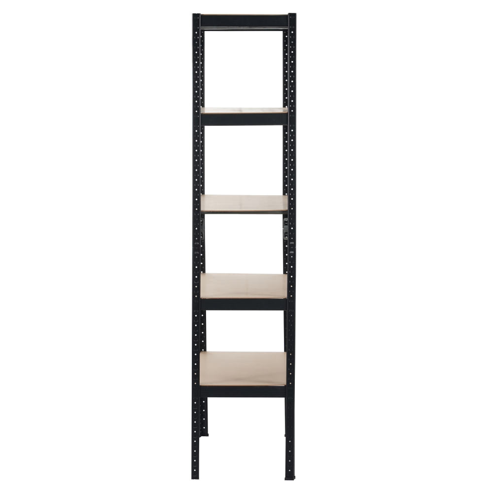 Regál, dub/čierna, RADMAN