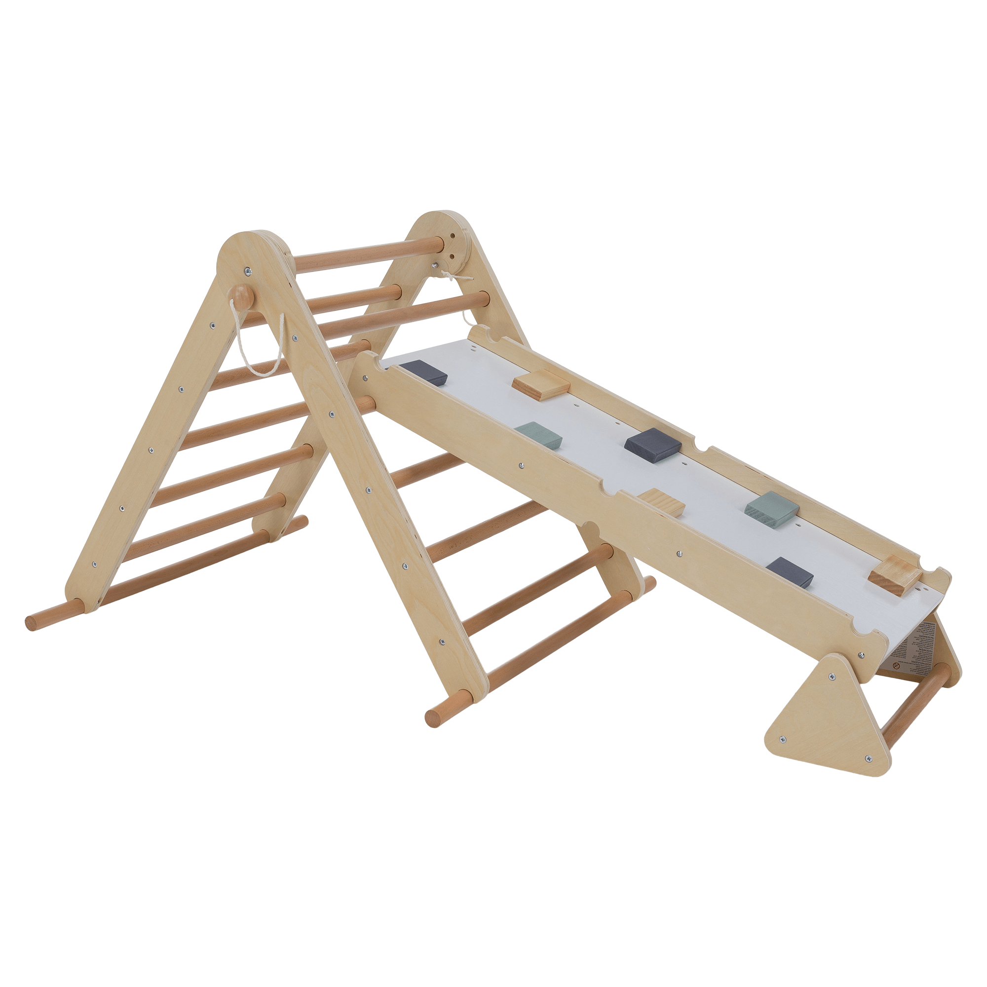 Montessori Piklerovej trojuholník 3v1, prírodná/mix farieb, OPRIN