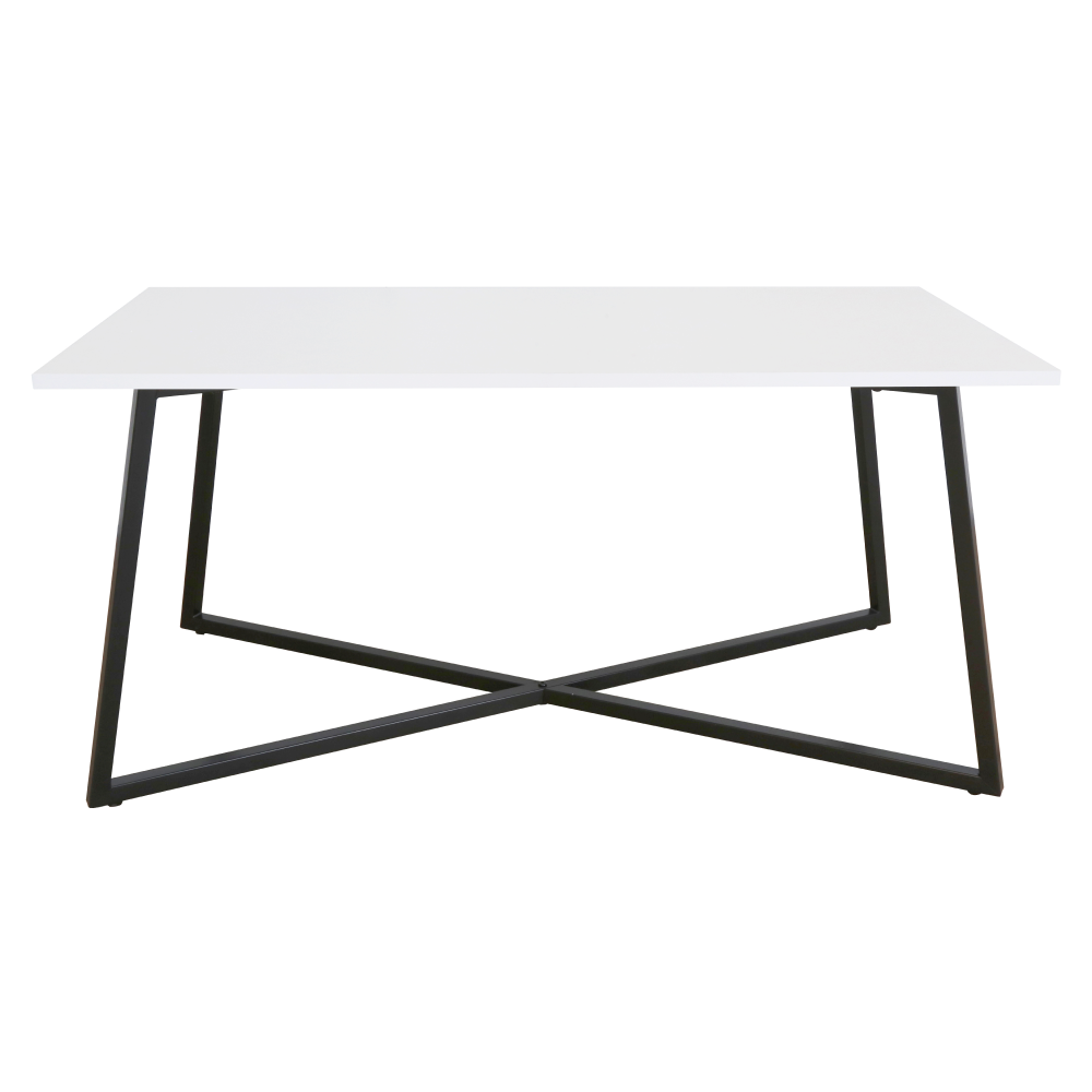 Dohányzóasztal, fehér/fekete, BERTEL