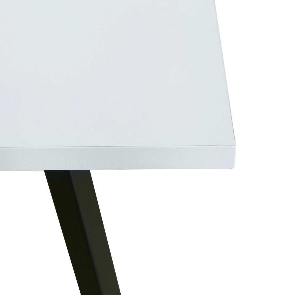 Dohányzóasztal, fehér/fekete, BERTEL