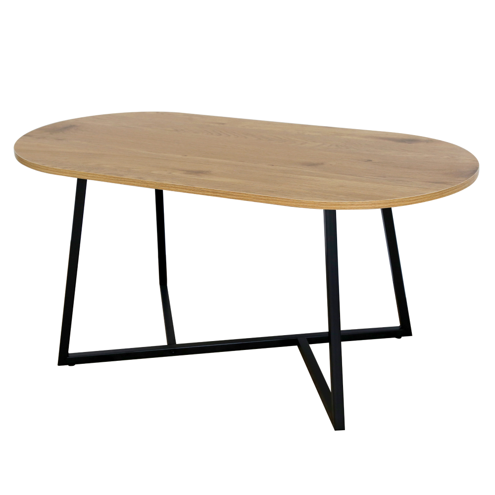 Dohányzóasztal, tölgy/fekete, FREMONT Dohányzóasztal, tölgy/fekete, FREMONT