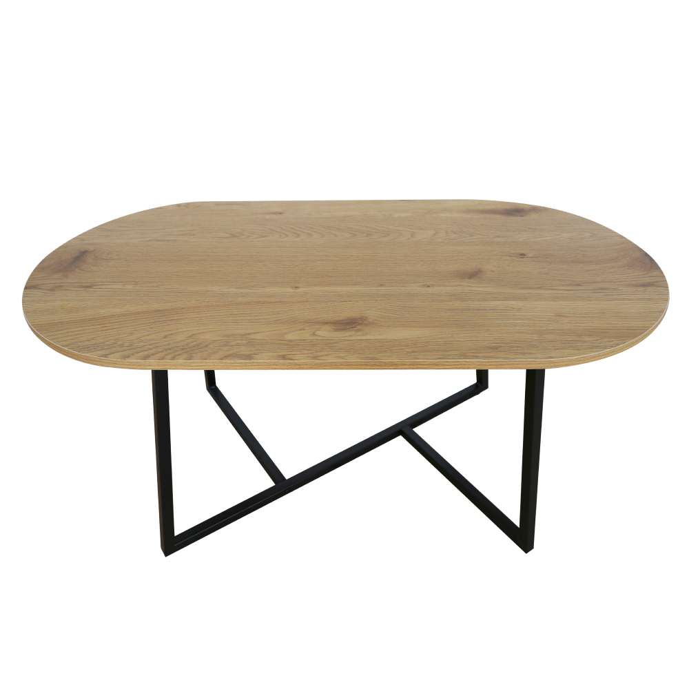 Dohányzóasztal, tölgy/fekete, FREMONT Dohányzóasztal, tölgy/fekete, FREMONT