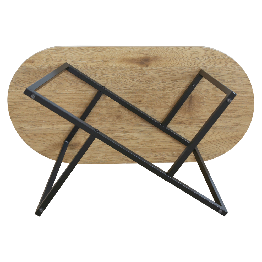 Dohányzóasztal, tölgy/fekete, FREMONT Dohányzóasztal, tölgy/fekete, FREMONT