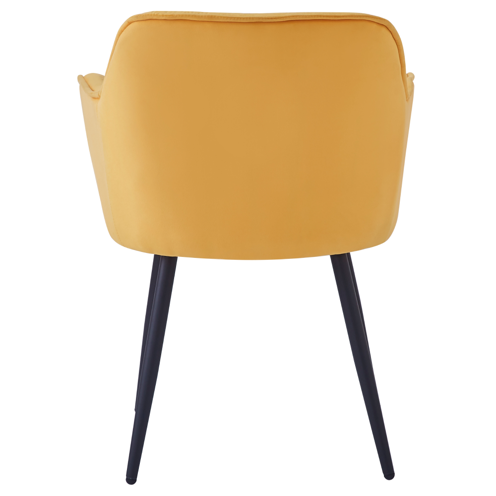 Dizajnové kreslo, žltá Velvet látka, FEDRIS NEW