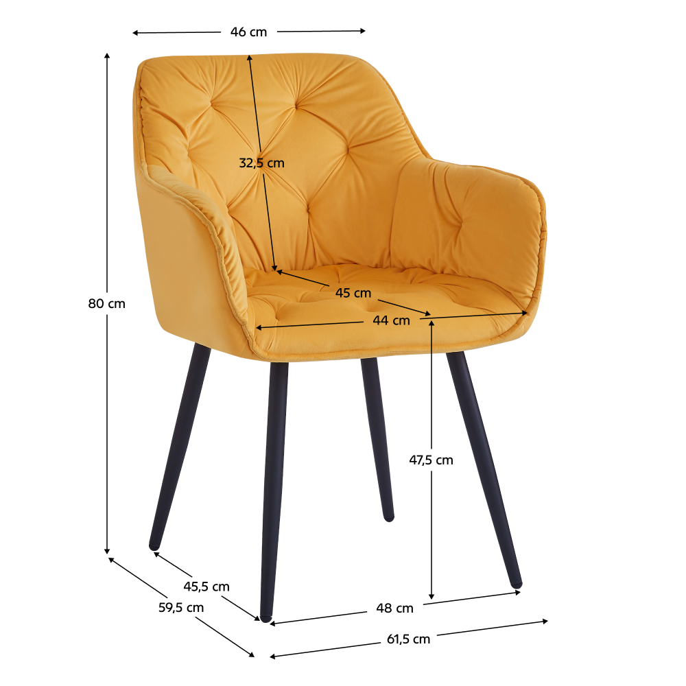 Dizajnové kreslo, žltá Velvet látka, FEDRIS NEW