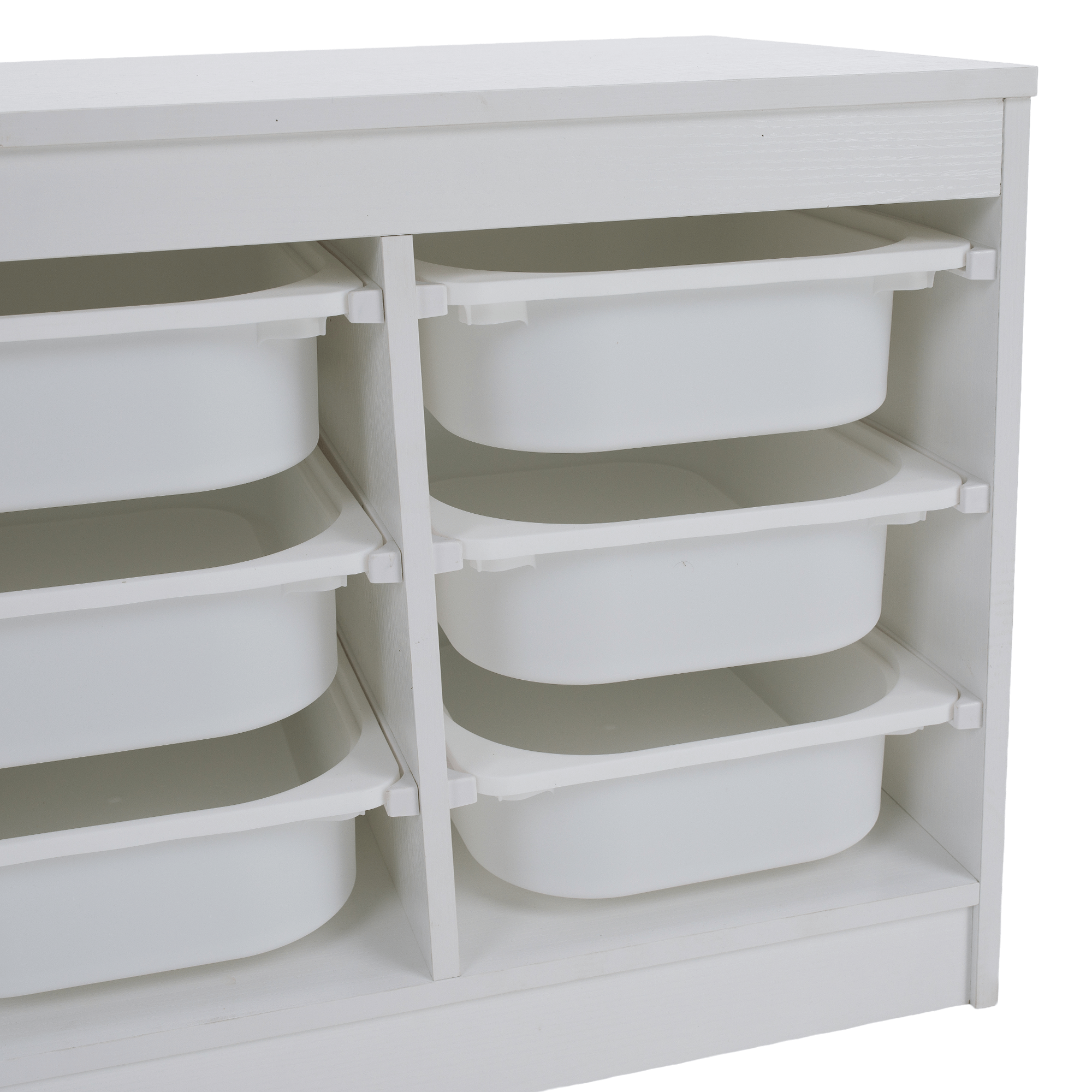 Rendszerező tárolódobozokkal, fehér, TRIMAL Rendszerező tárolódobozokkal, fehér, TRIMAL